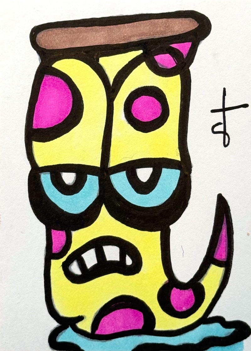 Original hand-drawn sketch card by Road 8